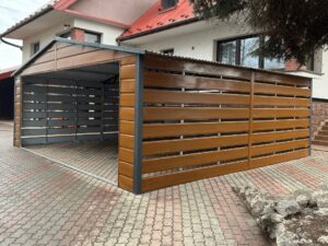 Adăpost pentru mașină 6x6 m Nuc închis